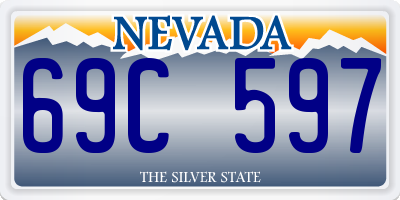 NV license plate 69C597