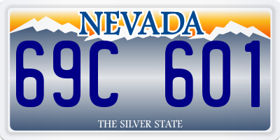 NV license plate 69C601
