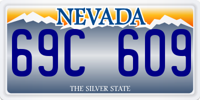 NV license plate 69C609