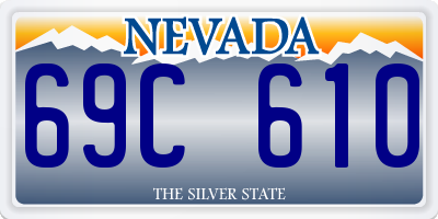 NV license plate 69C610