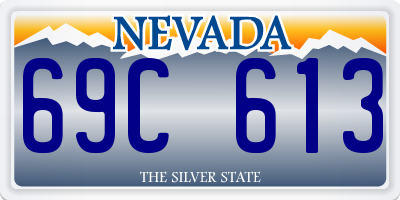NV license plate 69C613