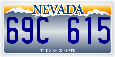 NV license plate 69C615