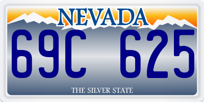 NV license plate 69C625