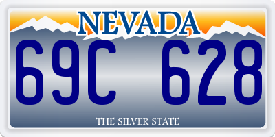 NV license plate 69C628