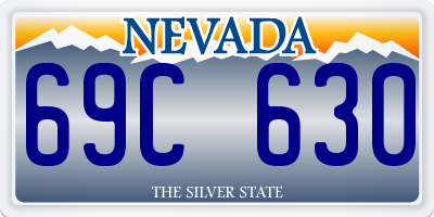 NV license plate 69C630
