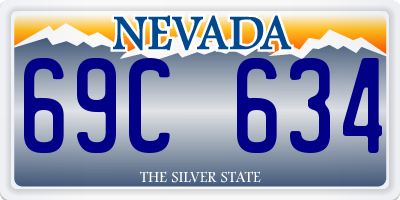 NV license plate 69C634