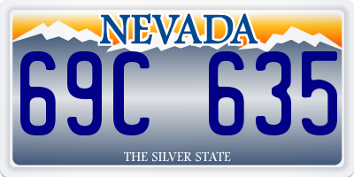 NV license plate 69C635