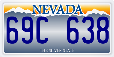 NV license plate 69C638