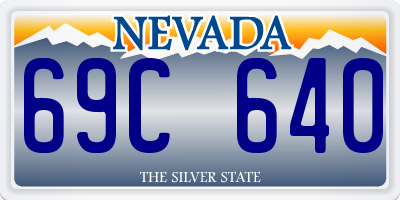 NV license plate 69C640