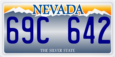 NV license plate 69C642