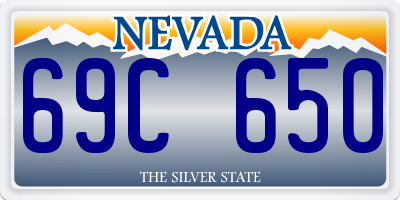 NV license plate 69C650