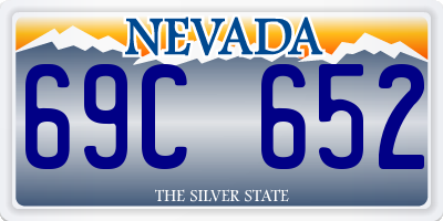 NV license plate 69C652