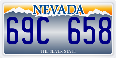 NV license plate 69C658