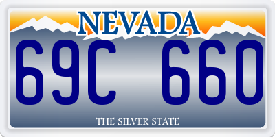 NV license plate 69C660