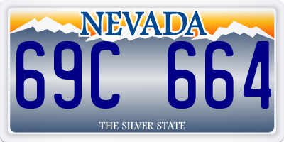 NV license plate 69C664