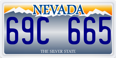 NV license plate 69C665