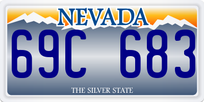 NV license plate 69C683