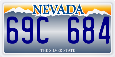 NV license plate 69C684