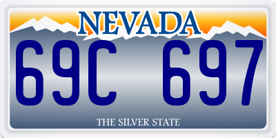 NV license plate 69C697