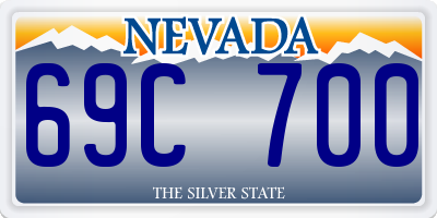 NV license plate 69C700