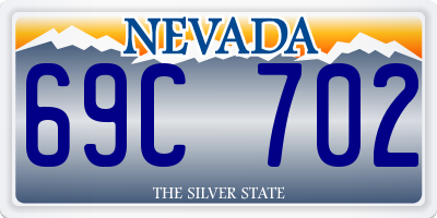 NV license plate 69C702