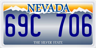 NV license plate 69C706