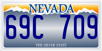 NV license plate 69C709