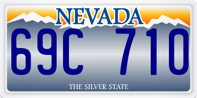 NV license plate 69C710