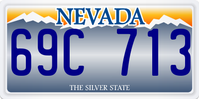 NV license plate 69C713