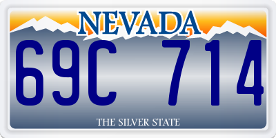 NV license plate 69C714