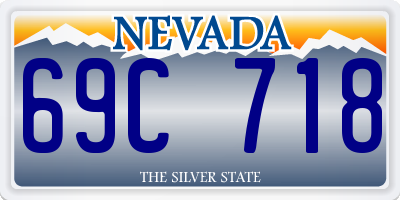 NV license plate 69C718