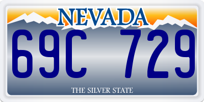 NV license plate 69C729