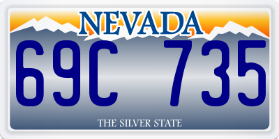 NV license plate 69C735