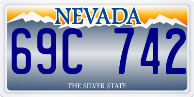 NV license plate 69C742