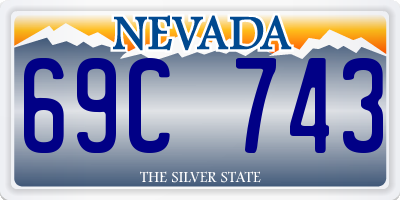 NV license plate 69C743