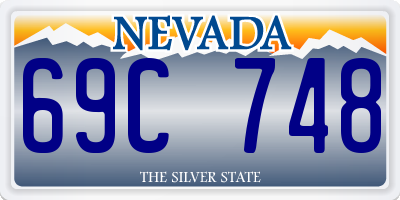NV license plate 69C748