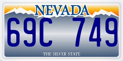 NV license plate 69C749