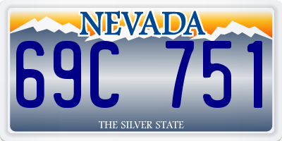 NV license plate 69C751