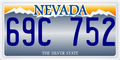 NV license plate 69C752