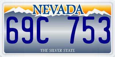 NV license plate 69C753