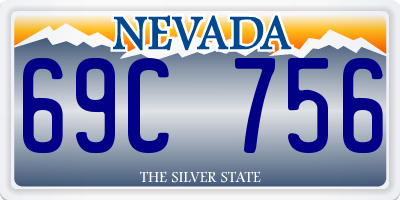 NV license plate 69C756