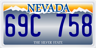 NV license plate 69C758
