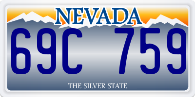 NV license plate 69C759