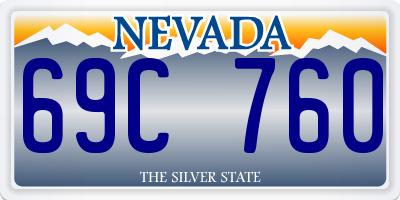 NV license plate 69C760