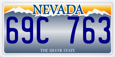 NV license plate 69C763