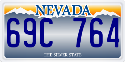 NV license plate 69C764