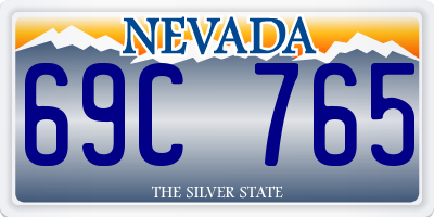 NV license plate 69C765