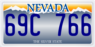 NV license plate 69C766