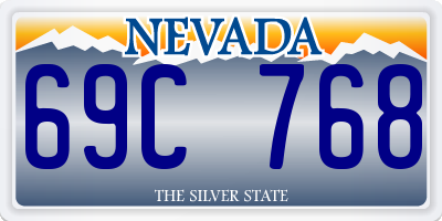 NV license plate 69C768