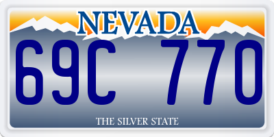NV license plate 69C770